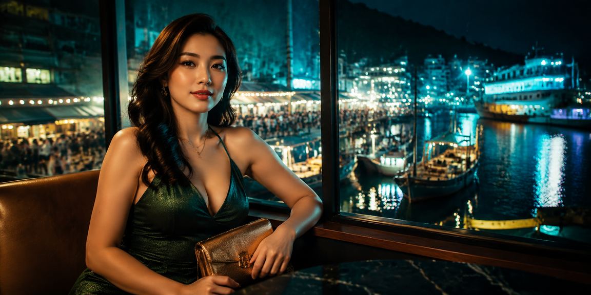 Khung cảnh casino giải trí tại Phú Quốc với ánh đèn đêm rực rỡ